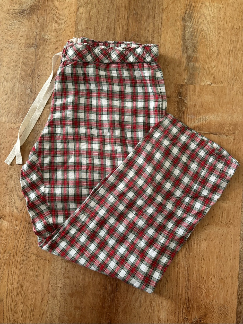 Eddie Bauer Red, Green and White Plaid Pajama Pants